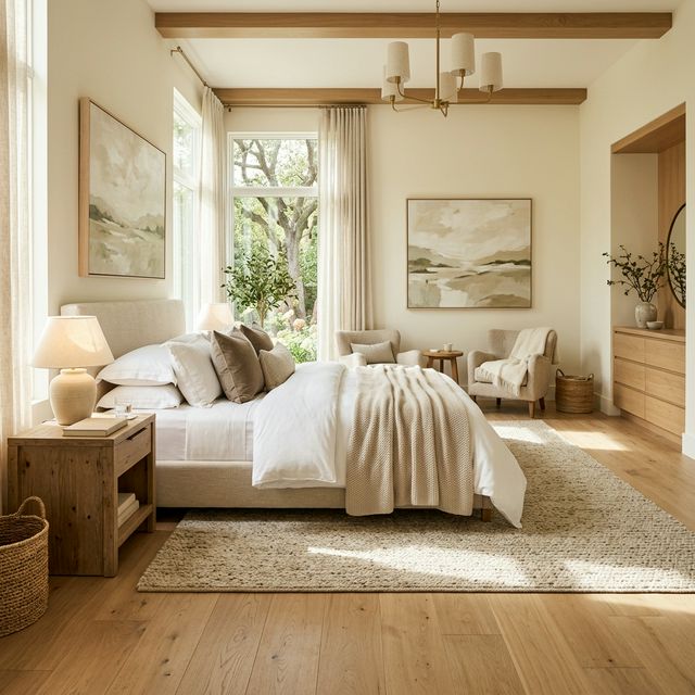 Primary Bedroom Oak Hardwood