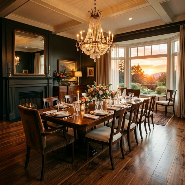 Dining Room Walnut Hardwood